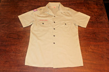 Boy Scouts of America BSA Men's Shirt Tan Medium Plain No Patches