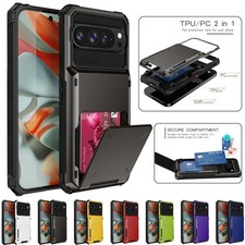 For Google Pixel 9 10 Pro XL 10A 9A Wallet Cards Case Armor Shockproof Cover