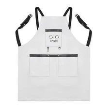StyleCraft Studio Barber & Stylist Apron White/Black SC339W