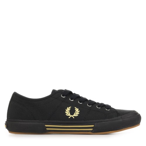 Fred Perry, Chaussures Baskets Fred Perry homme B708 Vintage Tennis Canvas Noir Noire