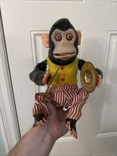 Vintage Musical Jolly Chimp Clapping Cymbal Monkey Non-working AS IS For Repair