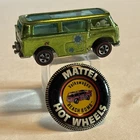 Original 1969 Hot Wheels Redline Car BEACH BOMB Green w/ Pin   Nice