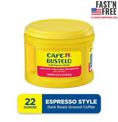 Cafe Bustelo Espresso Ground Coffee, Dark Roast, 22 oz Canister 