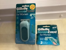 VINTAGE GILLETTE SENSOREXCELL WOMEN RAZOR X 3 CARTRIDGES NEW