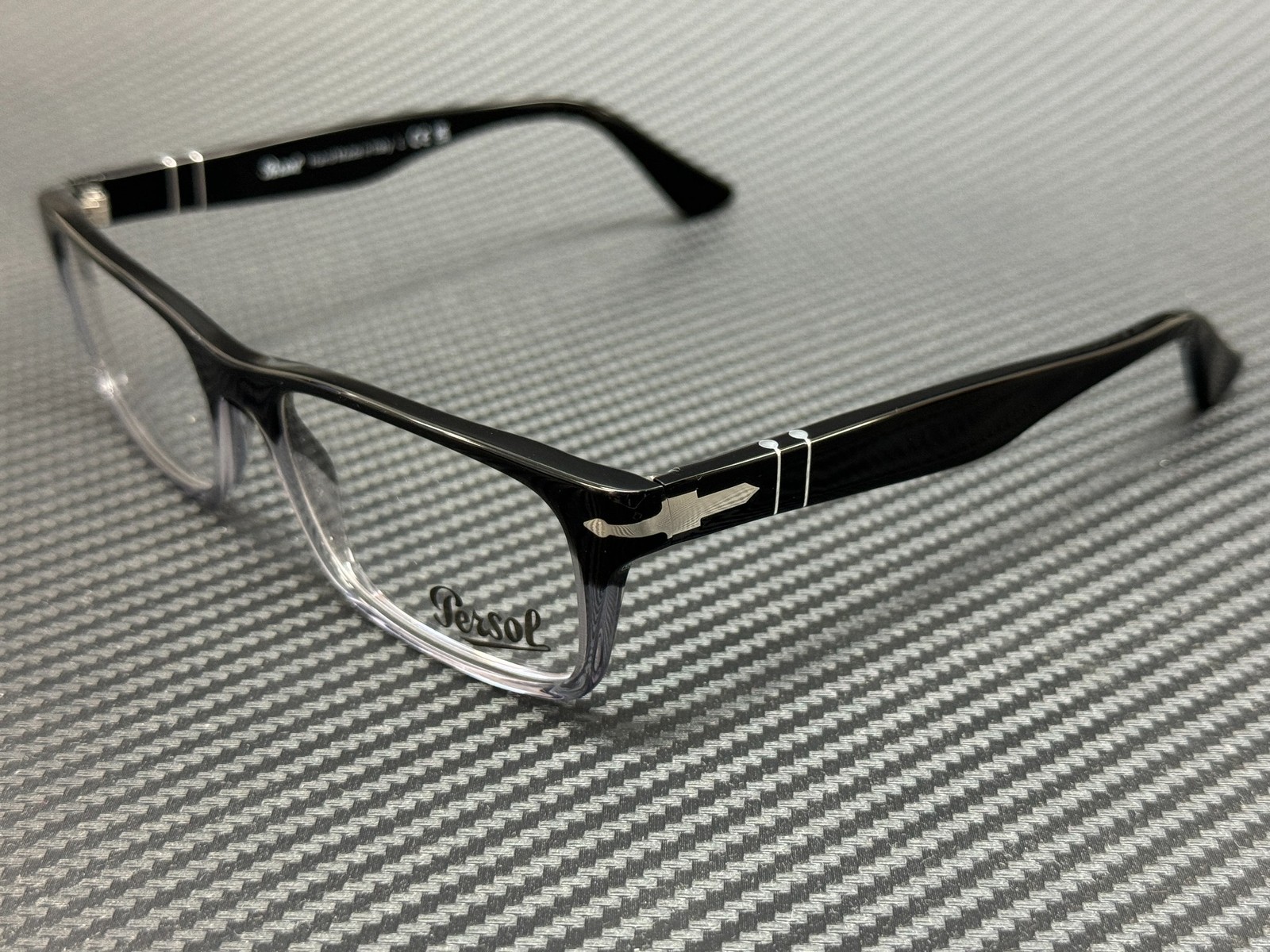 PERSOL PO3050V 966 Black Square Rectangle Men's Eyeglasses 53 mm