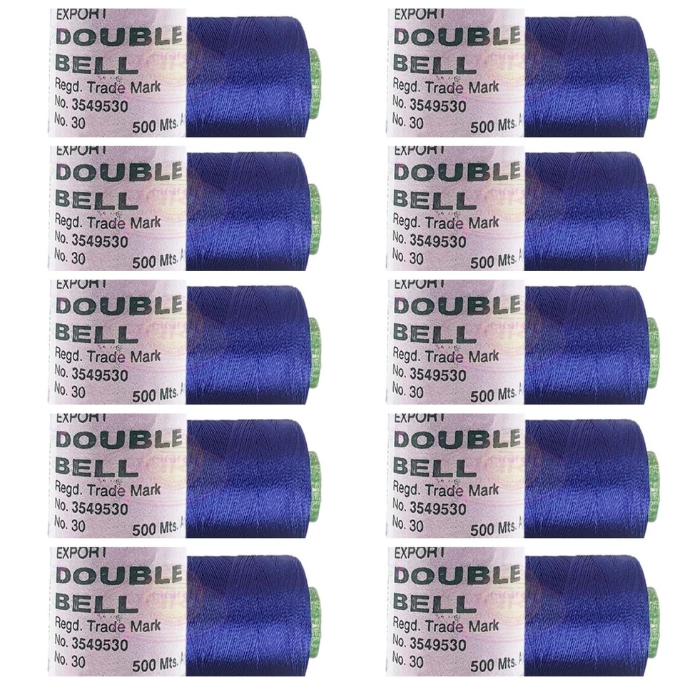 10X Viscose Rayon Yarn Thread Shine Blue Colour 500mtr,Hand & machine embroidery - Image 2 of 3