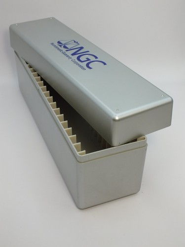 Original Gray & Blue NGC Slab Box - Certified Coin Holder - Fits 20 Gently Used
