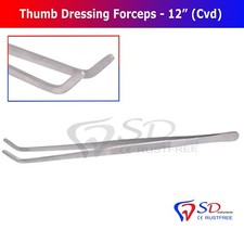 Stainless Steel Mega Tweezer Extra Long Forceps 12" LONG CURVED TIP NEW Smile UK