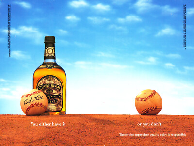 CHIVAS REGAL WHISKY AD #15 VERY RARE 1994 VINTAGE OUT OF PRINT BACK COVER