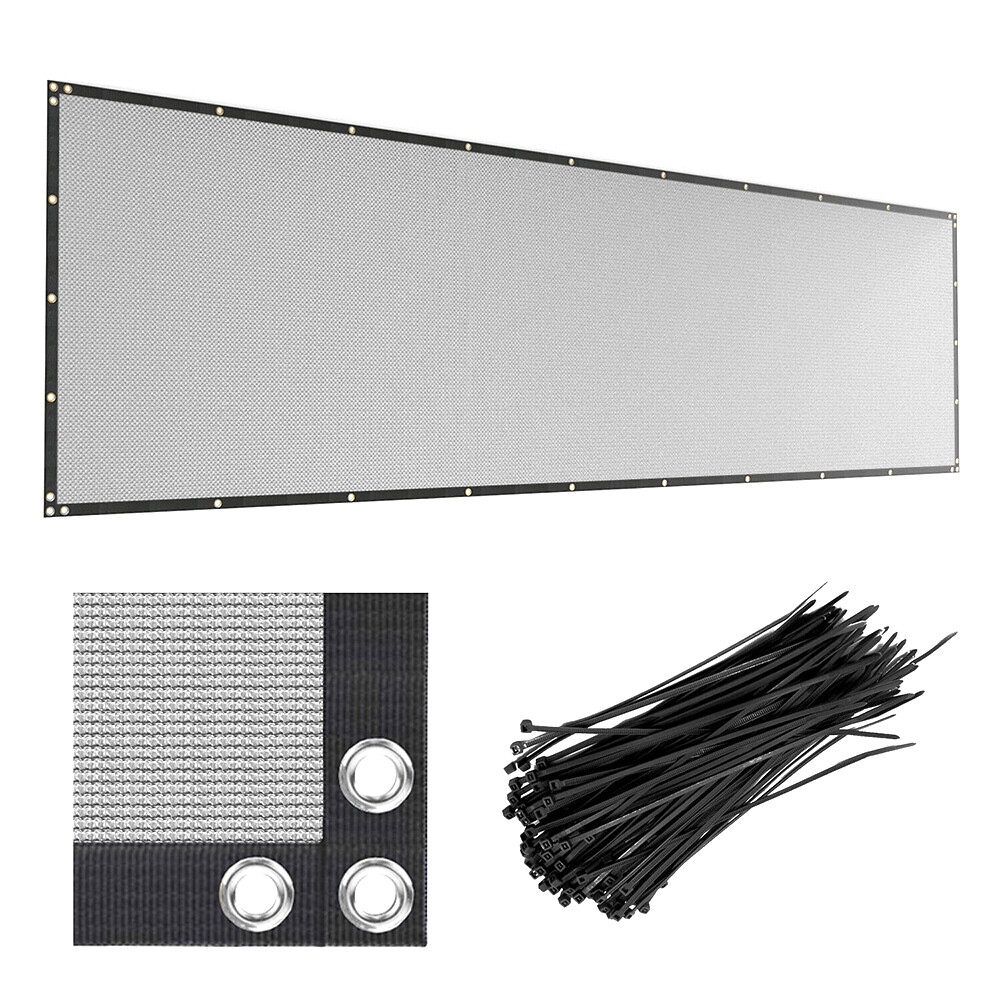 Privacy Screen Fence Heavy Duty 200 GSM Fencing Mesh Net Cover W/Cable