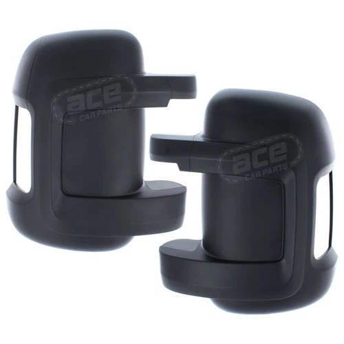 Wing Door Mirror Covers Caps Citroen Relay Van 2006-2024 Black Pair Left & Right