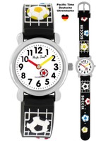 Armbanduhr Kinder Jungen MäDchen FußBall Kinderuhr Lernuhr Armband Quarz Analog