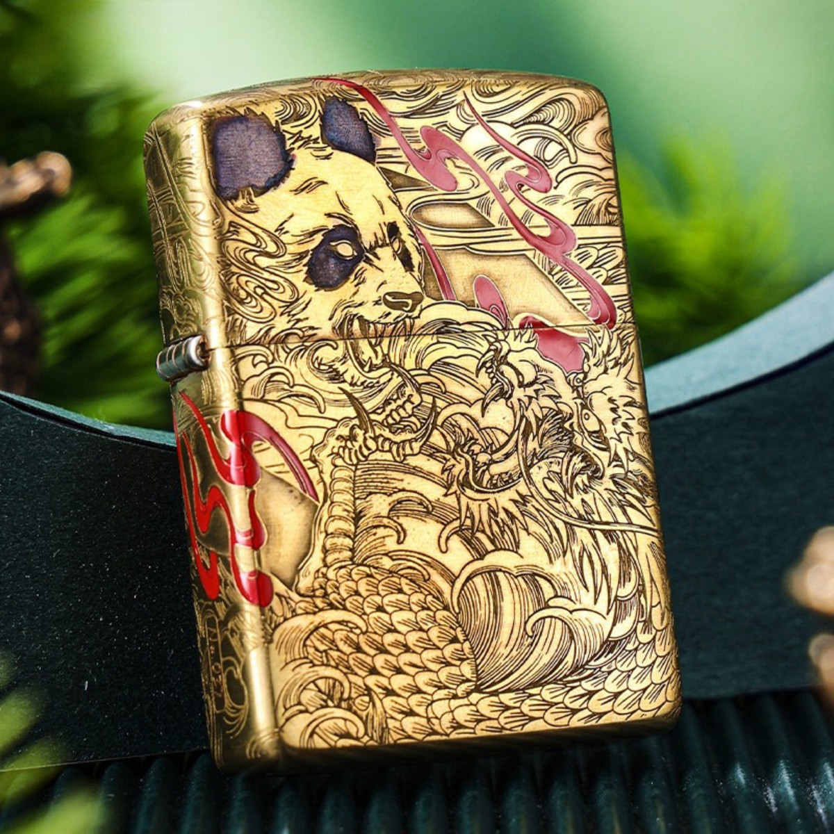 - Panda & Dragon Engraving | Gift | Zippo