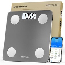 Smart BMI Body Fat Muscle Mass Bluetooth Scale App Anti-Peeking Screen 6Ft