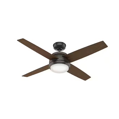 Hunter Fan 52 in Casual Noble Bronze Outdoor Ceiling Fan with Light and 4 Blades