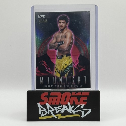 2024 Topps Midnight UFC Gilbert Burns Twilight /99 #38 - Picture 3 of 3