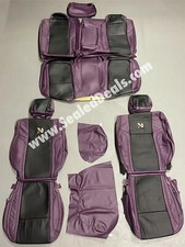 Purple Black Leather Seat Covers W Scat Pack Logo For 2015-23 Dodge Challenger Purple Black Leather Seat Covers W Scat Pack Logo For 2015-23 Dodge Challenger