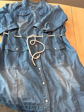 MICHAEL KORS SNAP CHAMBRAY DRESS ROPE BELT WOMENS SZ 6 CLASSIC 