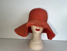 Primark Women's Red Floppy Wide Brim Summer Sun Beach Holiday Hat OLS-HT025