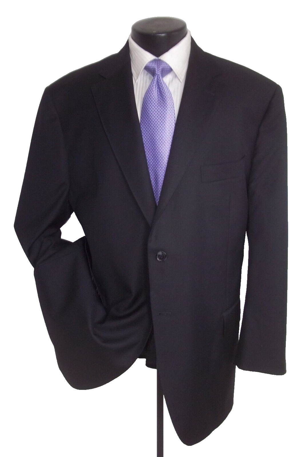 ( Suitsupply Napoli solid black 2button side vent… - image 1