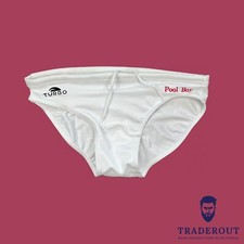 Cabana Pool Boy custom embroidery men white Swim Brief swimwear size 34