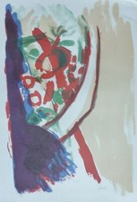 Gastone Breddo Autografato Litografia Elencati Italiano Artista 1915-1991 Art