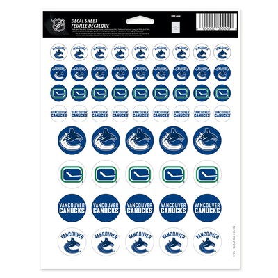 VANCOUVER CANUCKS 56 STICKER ULTIMATE LOGO SHEET