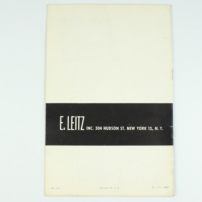 Leitz Focomat Enlargers IC and IIA - User Manual - Original