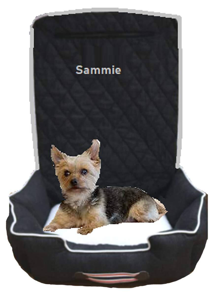 Seat Armour Black Pet2G100B Komfort2Go Car Pet Bed and Seat Cover for