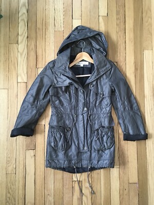 Laundry by Shelli Segal Lightweight Anorak Jacket in Olive Gray Size Extra Small
