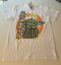 Men Women unisex Star wars The child Baby Yoda size S shirt top Kids 