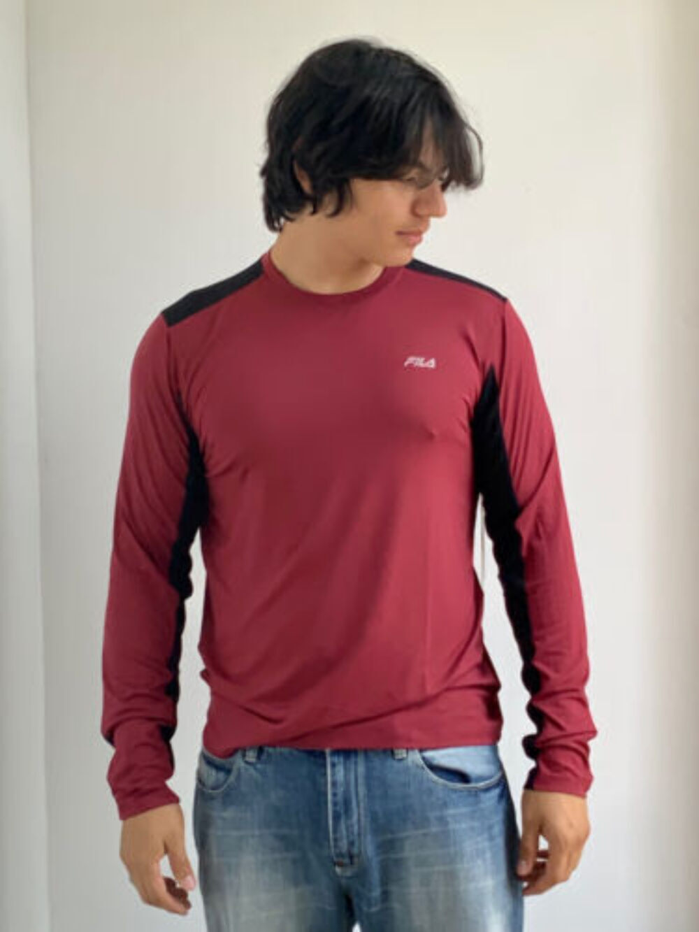 T shirt uomo Fila Borgogna blu navy manica corta nuova con etichetta