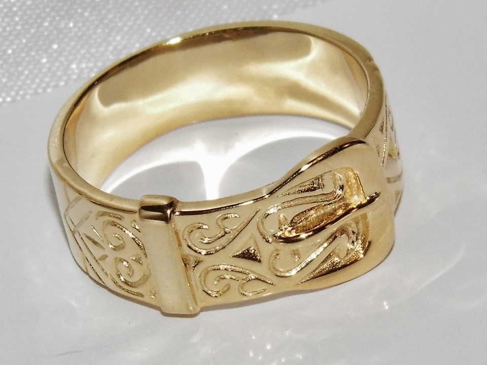 Sterling Silver Chunky Buckle Ring Size O P Q R S T U V W X Y Z Z+1 Mens Ladies (O