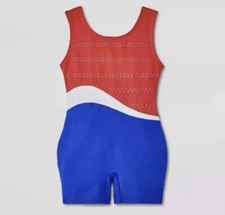 Cat  Jack Girls' XS 4/5 Sleeveless Pull-on Biketard Leotard Pit to Pit 9.5"