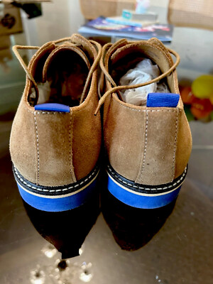 Ask The Missus NEW Tan Suede Leather Lace Up Casual Shoes UK7 EU41 