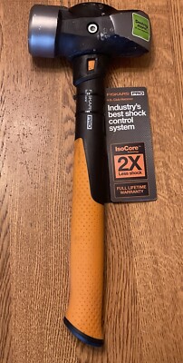 New FISKARS PRO IsoCore 4lb 14'' Club  Sledge Hammer with Steel Head Destroy More