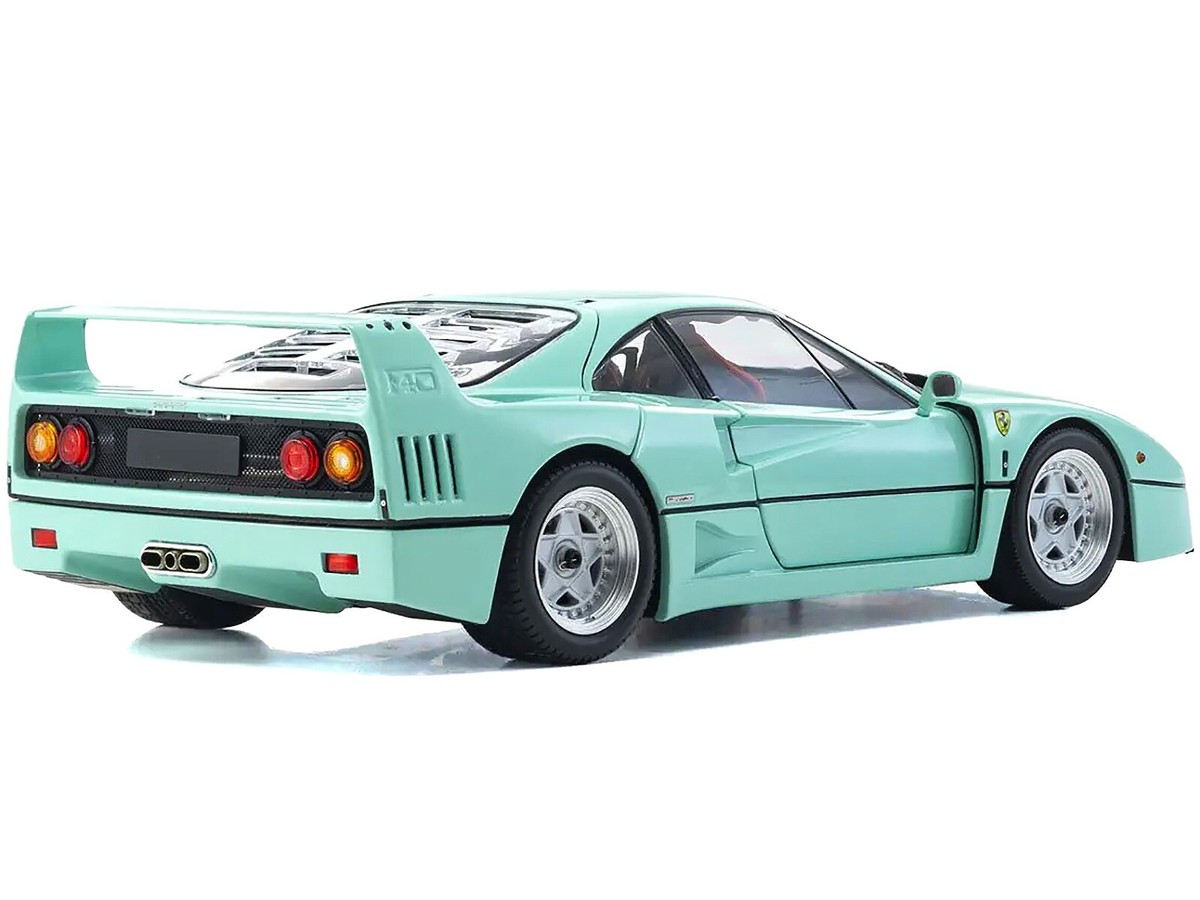 FERRARI F40 MINT GREEN 1/18 DIECAST MODEL CAR BY KYOSHO KS08416 MG