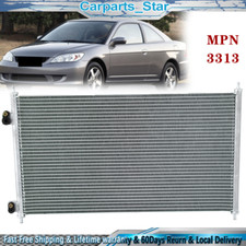 3313 AC Condenser For 2001-2005 Honda Civic DX EX HX GX LX Coupe/Sedan L4 1.7L