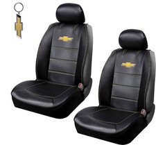 New 3pc Chevy Elite Logo Car Truck Front Seat Covers And Keychain