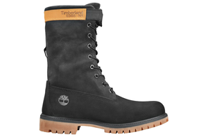 mixed media gaiter boots