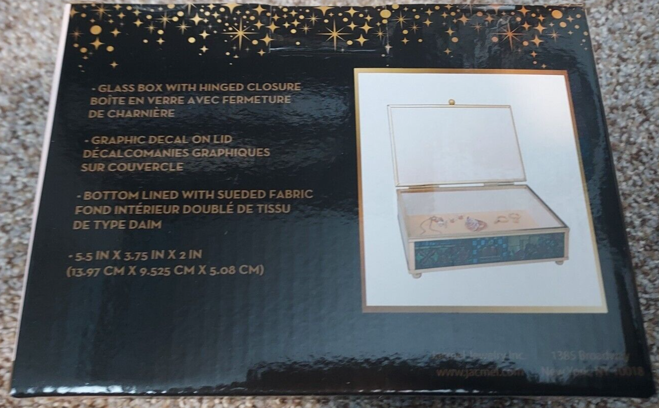 NEW Disney Princess Belle Jewelry Box Beauty and the Beast Stained