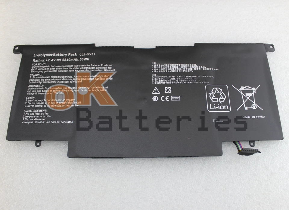 C22-UX31 NEU Akku für Asus C23-UX31 ZenBook UX31A UX31E Ultrabook Serie - Bild 2 von 4
