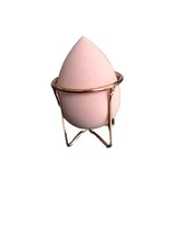 Beauty Blending Sponge W/ ROSE GOLD Metal Holder Color: Light Pink Sponge