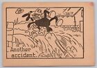 1930s Mickey Mouse Whitman Publishing Dual Sided Card Horsecollar Another Boat