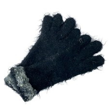 ANNA SUI Black White Multi Nylon Women's Gloves