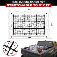 Cargo Net For Pickup Truck Bed 4 X 6 Stretches To 8 X 12 With 12 Metal Ca... Cargo Net For Pickup Truck Bed 4 X 6 Stretches To 8 X 12 With 12 Metal Ca...