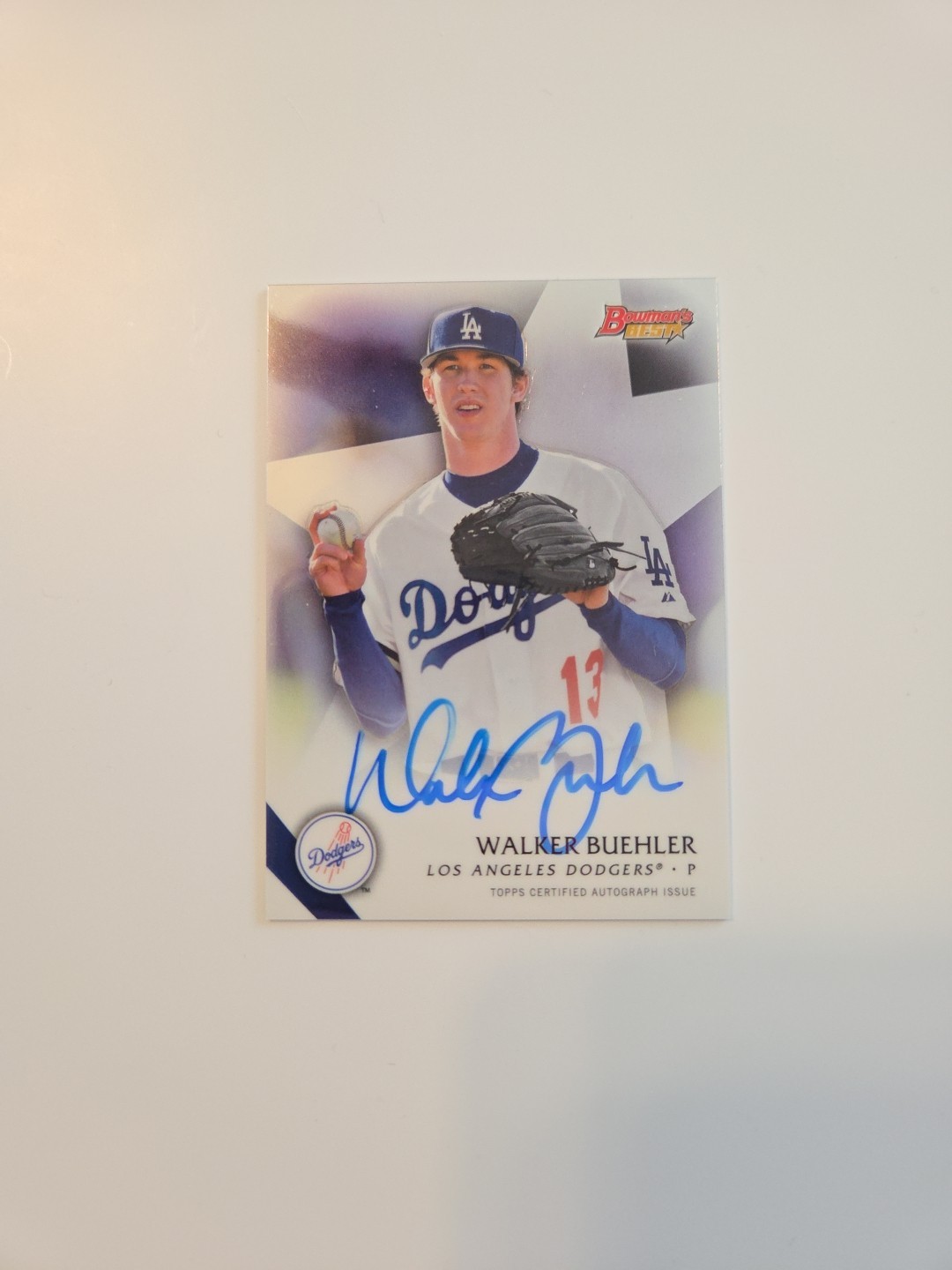 2015 Bowman's Best - Best of 2015 Autographs Walker Buehler #B15-WB (AU, RC)