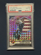 2020 Mosaic Anthony Edwards Camo Pink 252 PSA 10