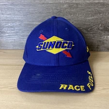 Sunoco Race Fuels Hat Cap Snap Back Blue Yellow Racing Mens NASCAR New Era
