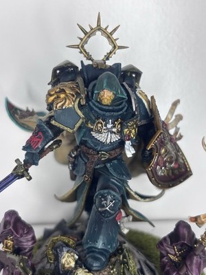 Warhammer 40K Dark Angels Lion El Jonson Primarch Pro Painted  Display Base